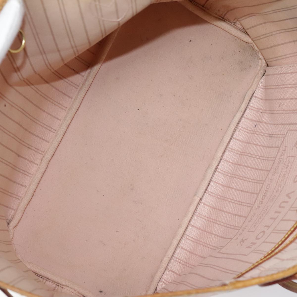 Louis Vuitton Neverfull Mm White Canvas Tote Bag