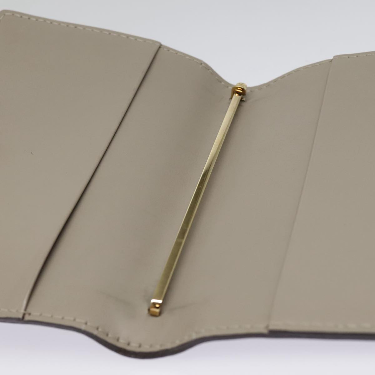 Louis Vuitton Agenda Cover Grey Leather Wallet