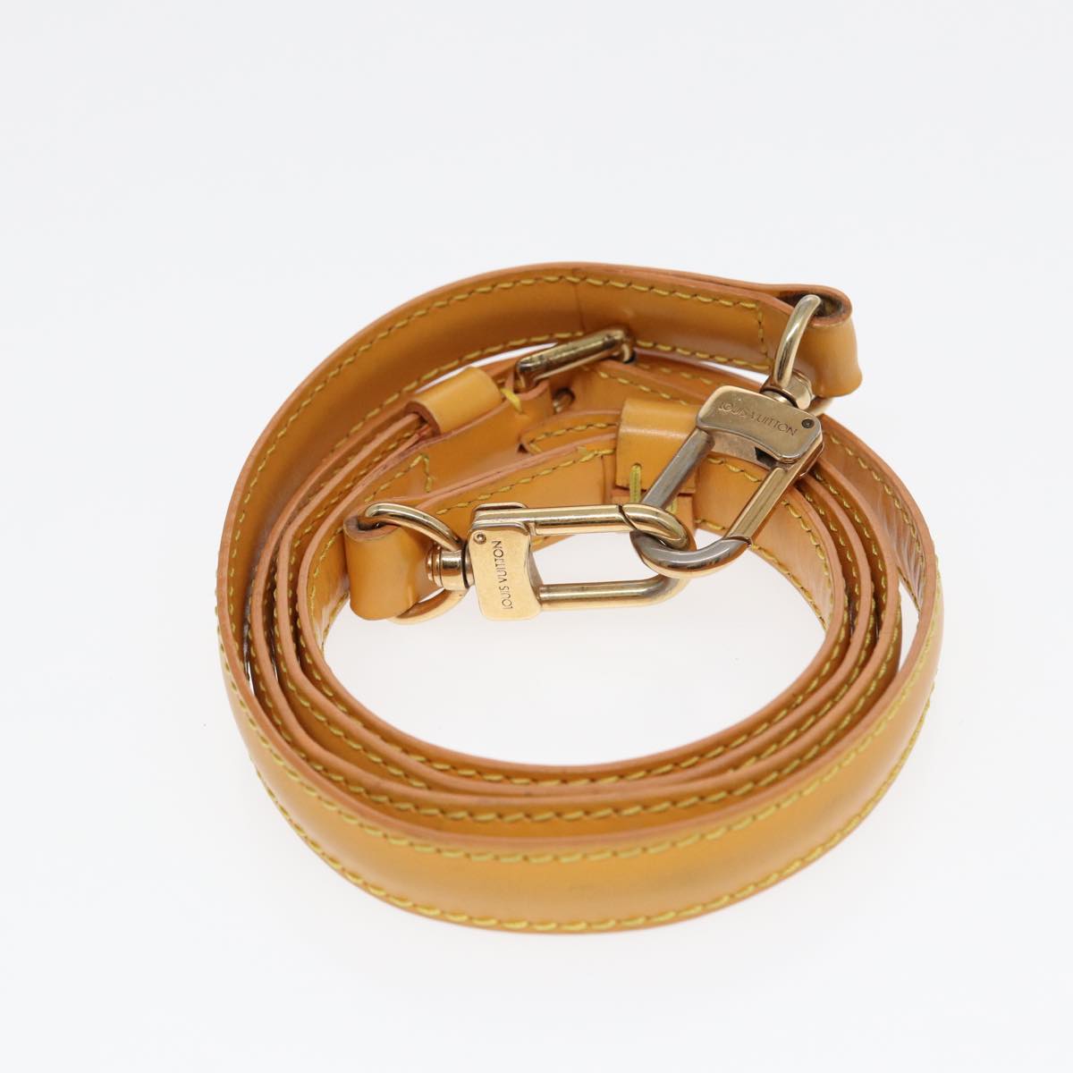 Louis Vuitton Shoulder Strap Beige Leather Bag Jewelry