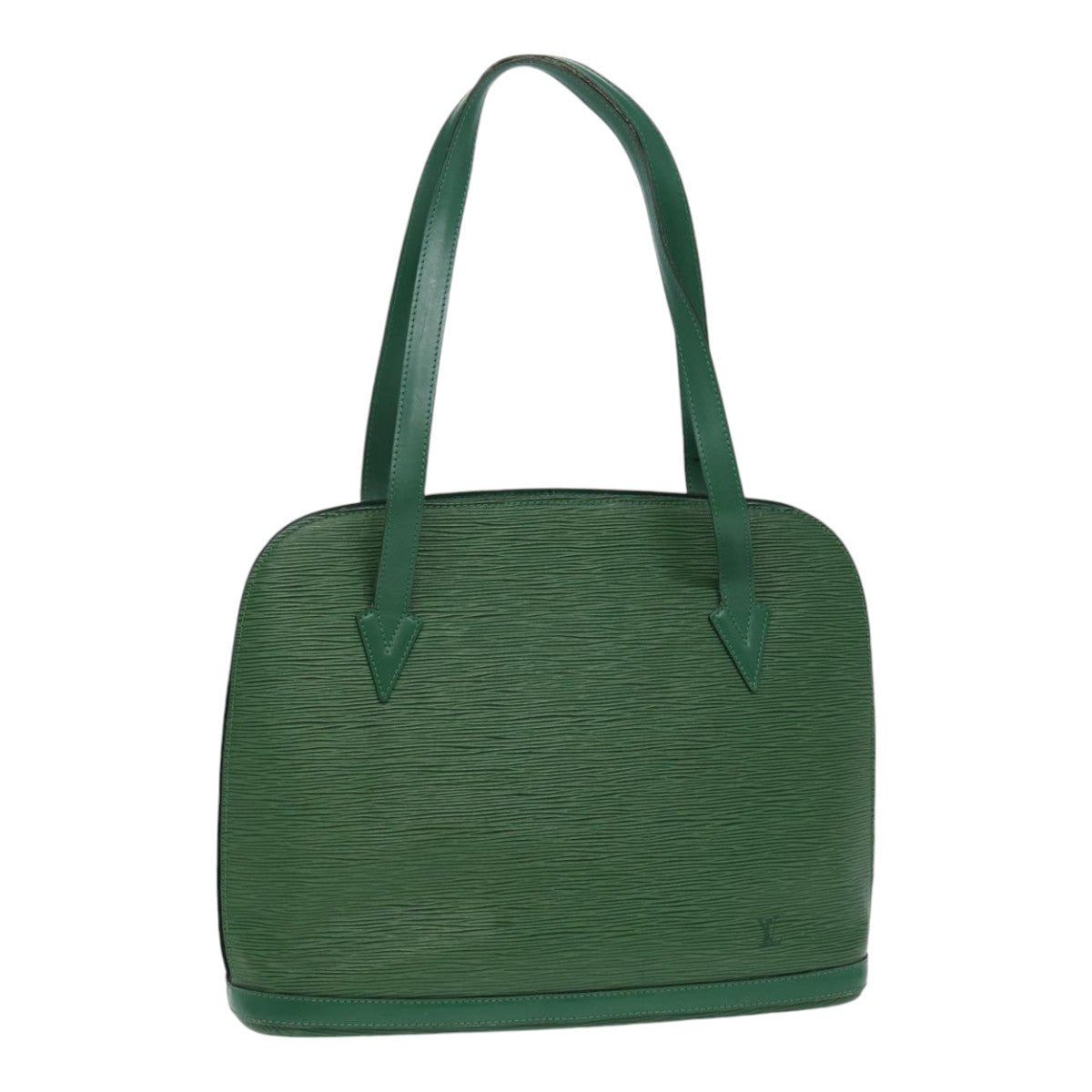 Louis Vuitton Lussac Green Leather Shoulder Bag