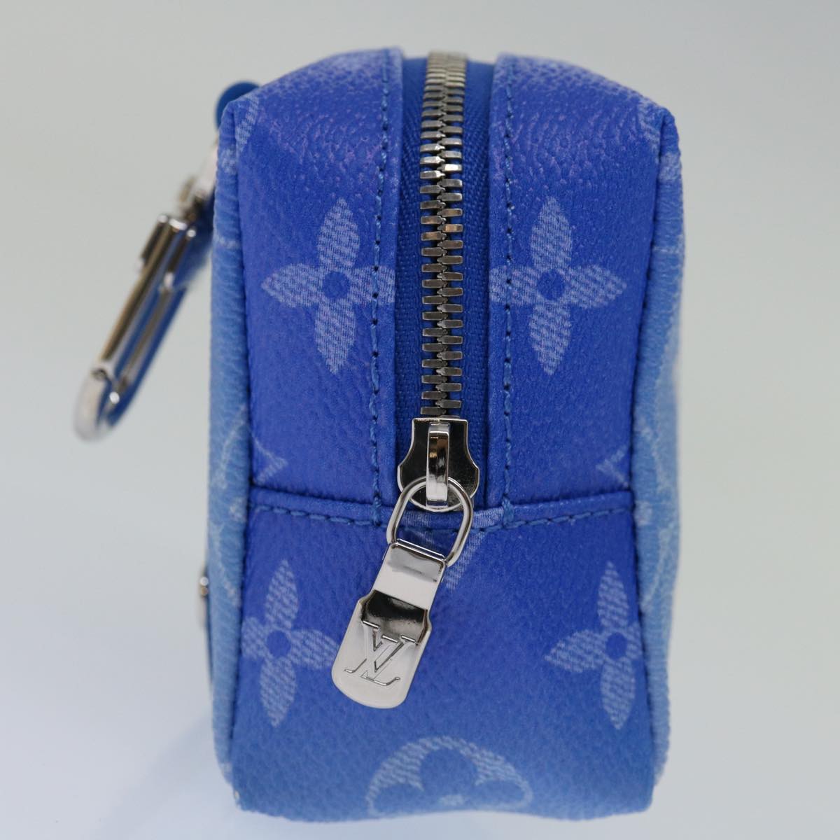 Louis Vuitton Blue Canvas Clutch Bag