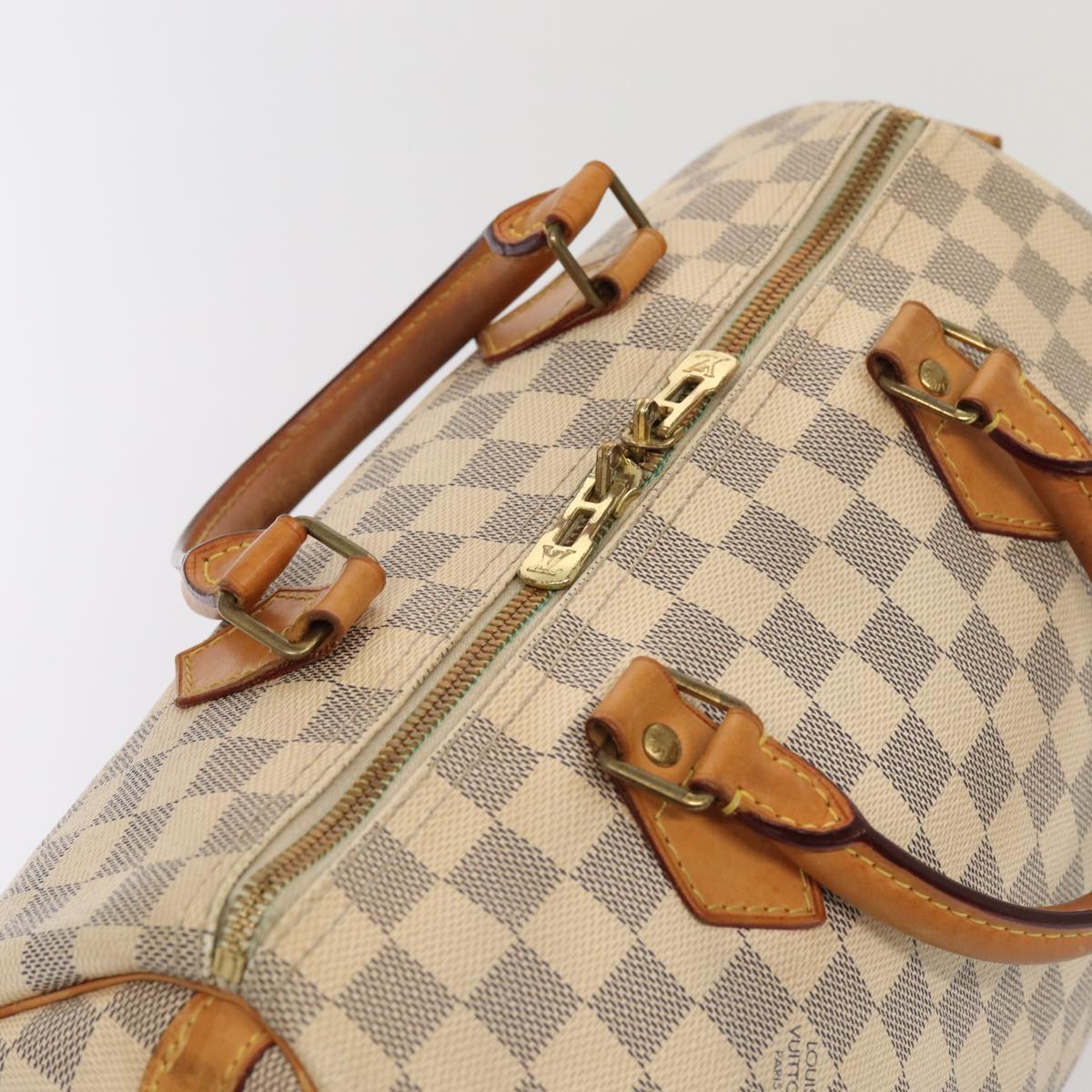 Louis Vuitton Speedy Bandoulière 30 White Canvas Handbag