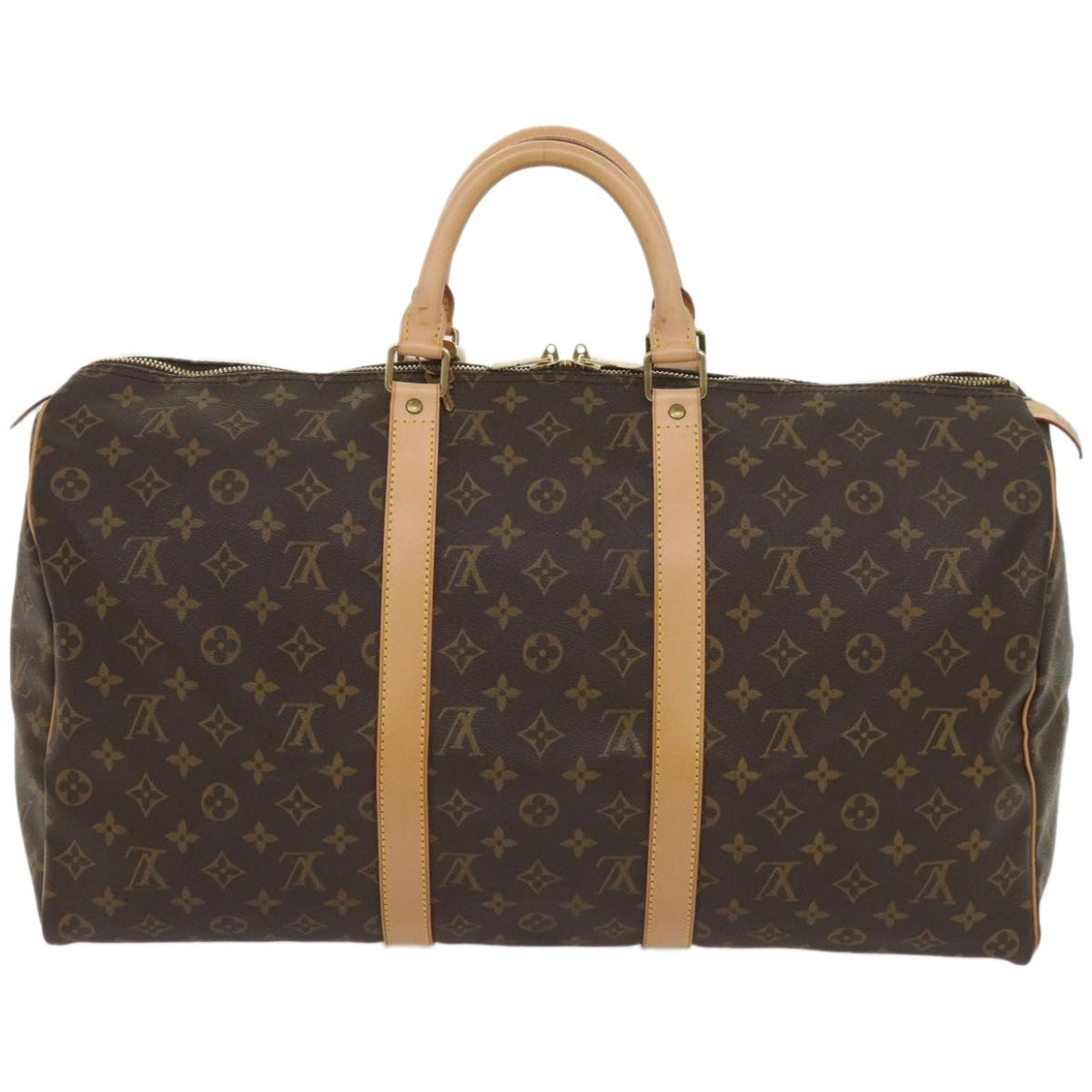 Louis Vuitton Keepall 50 Brown Canvas Travel Bag