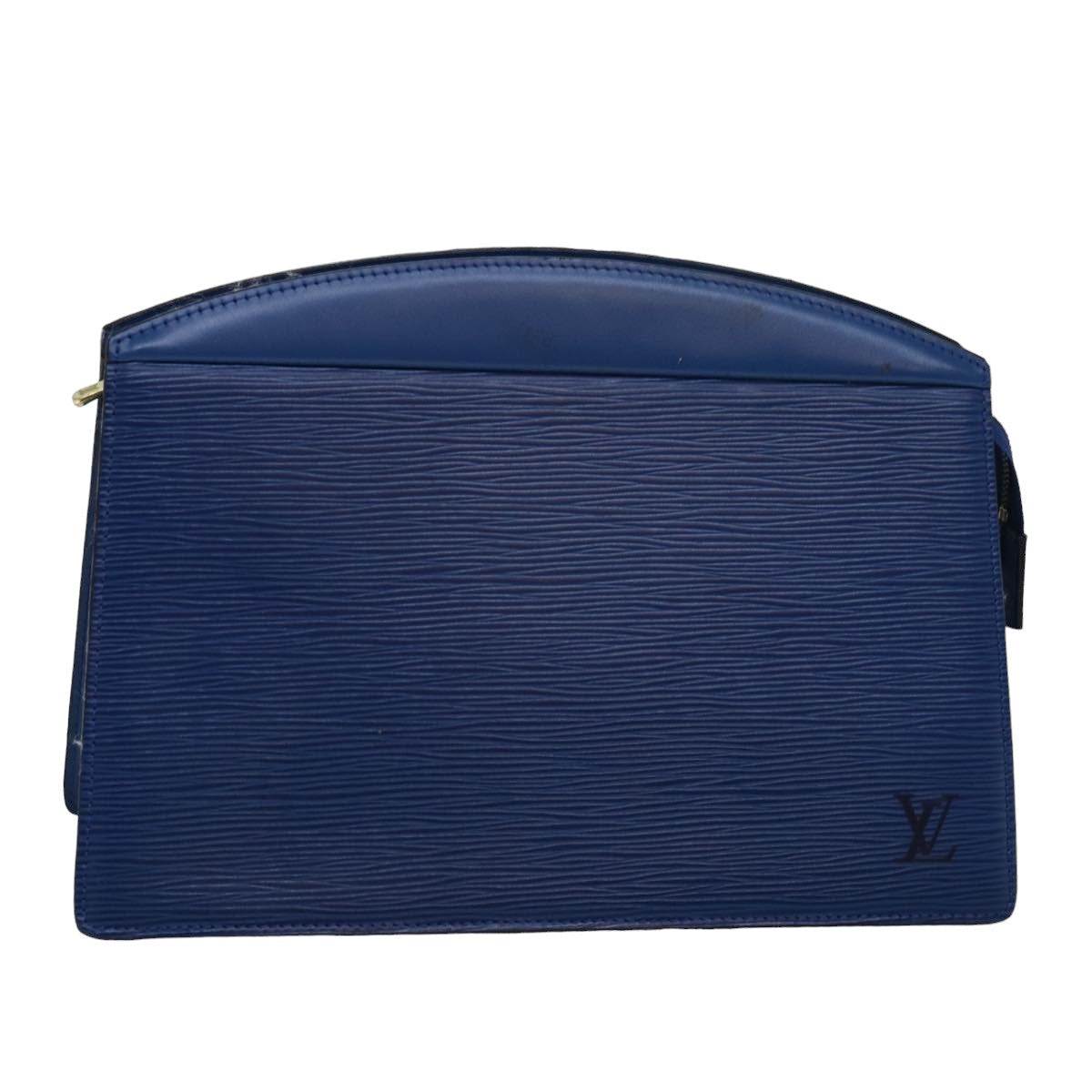 Louis Vuitton Trousse Makeup Blue Leather Clutch Bag
