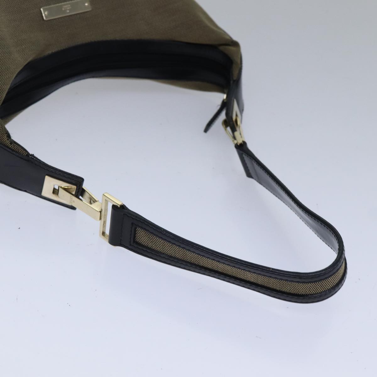 Gucci Jackie Beige Canvas Shoulder Bag