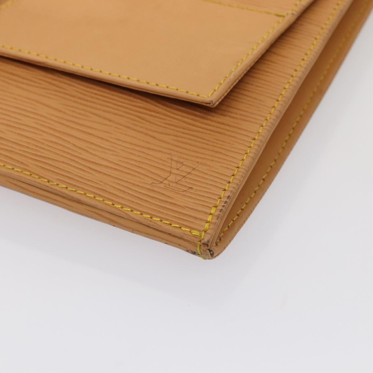 Louis Vuitton Jena Beige Leather Clutch Bag