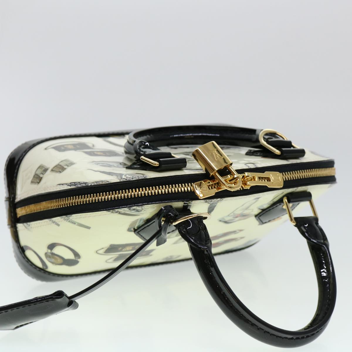 Louis Vuitton Alma White Patent Leather Handbag