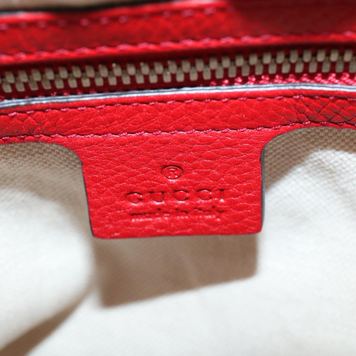 Gucci Soho Red Leather Backpack Bag