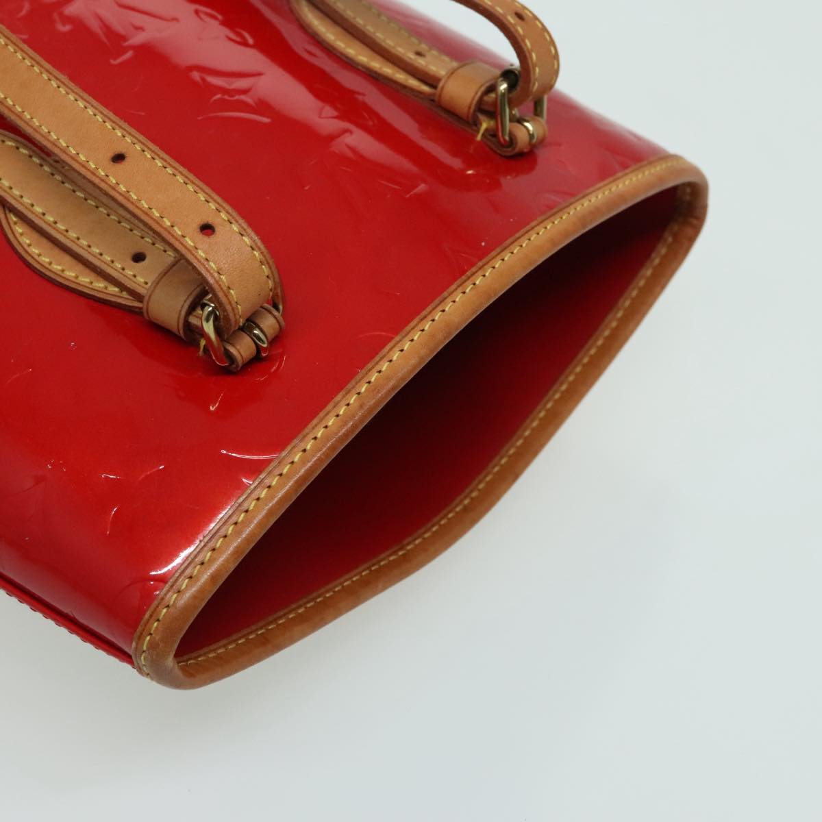 Louis Vuitton Bucket Red Patent Leather Tote Bag