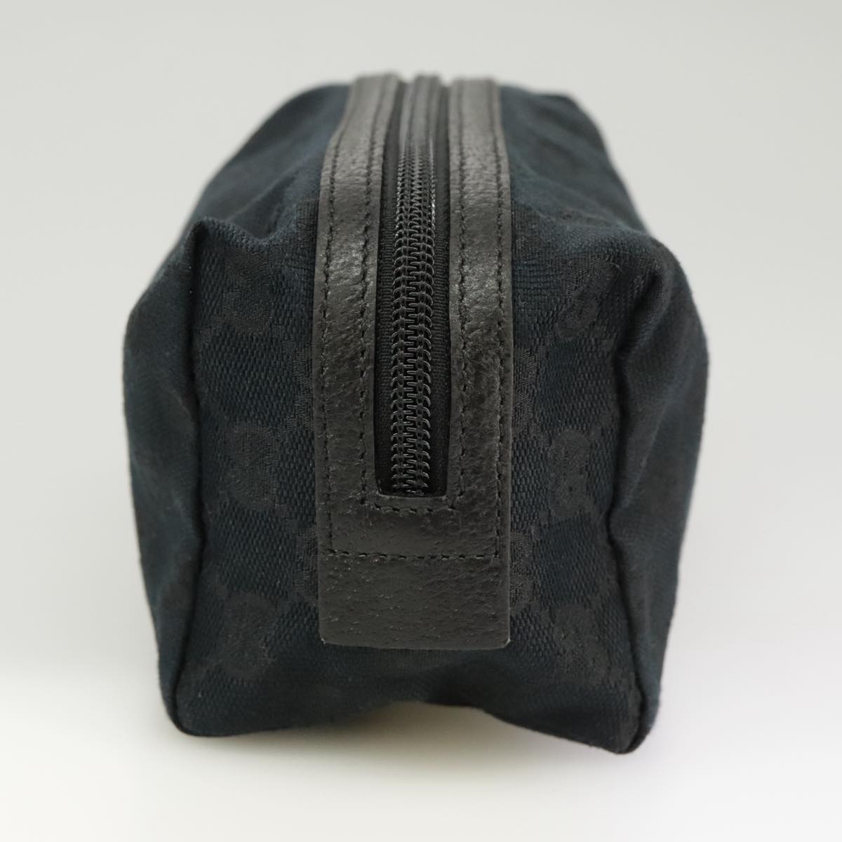 Gucci Cosmetic Pouch Black Canvas Clutch Bag