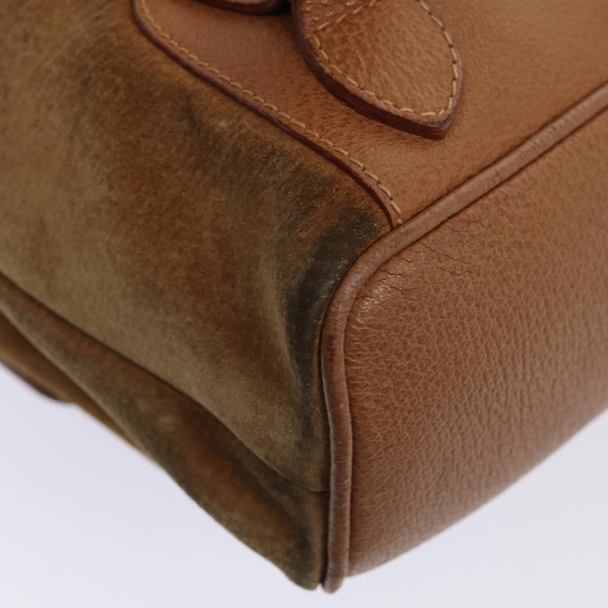 Gucci Bamboo Brown Suede Backpack Bag