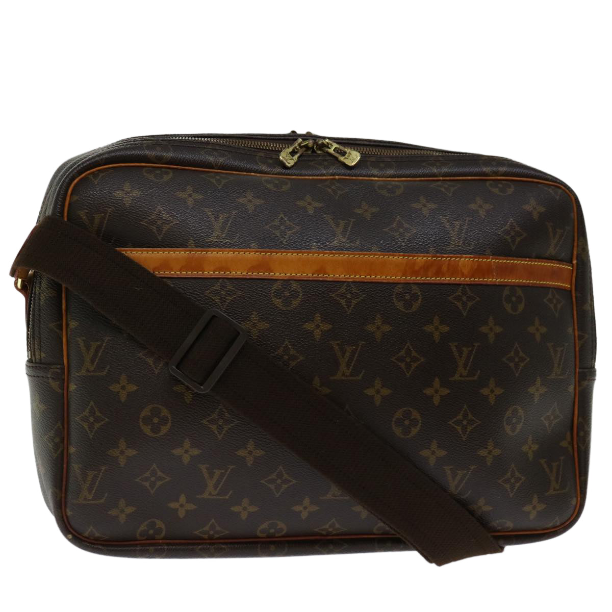Louis Vuitton Reporter Brown Canvas Shoulder Bag