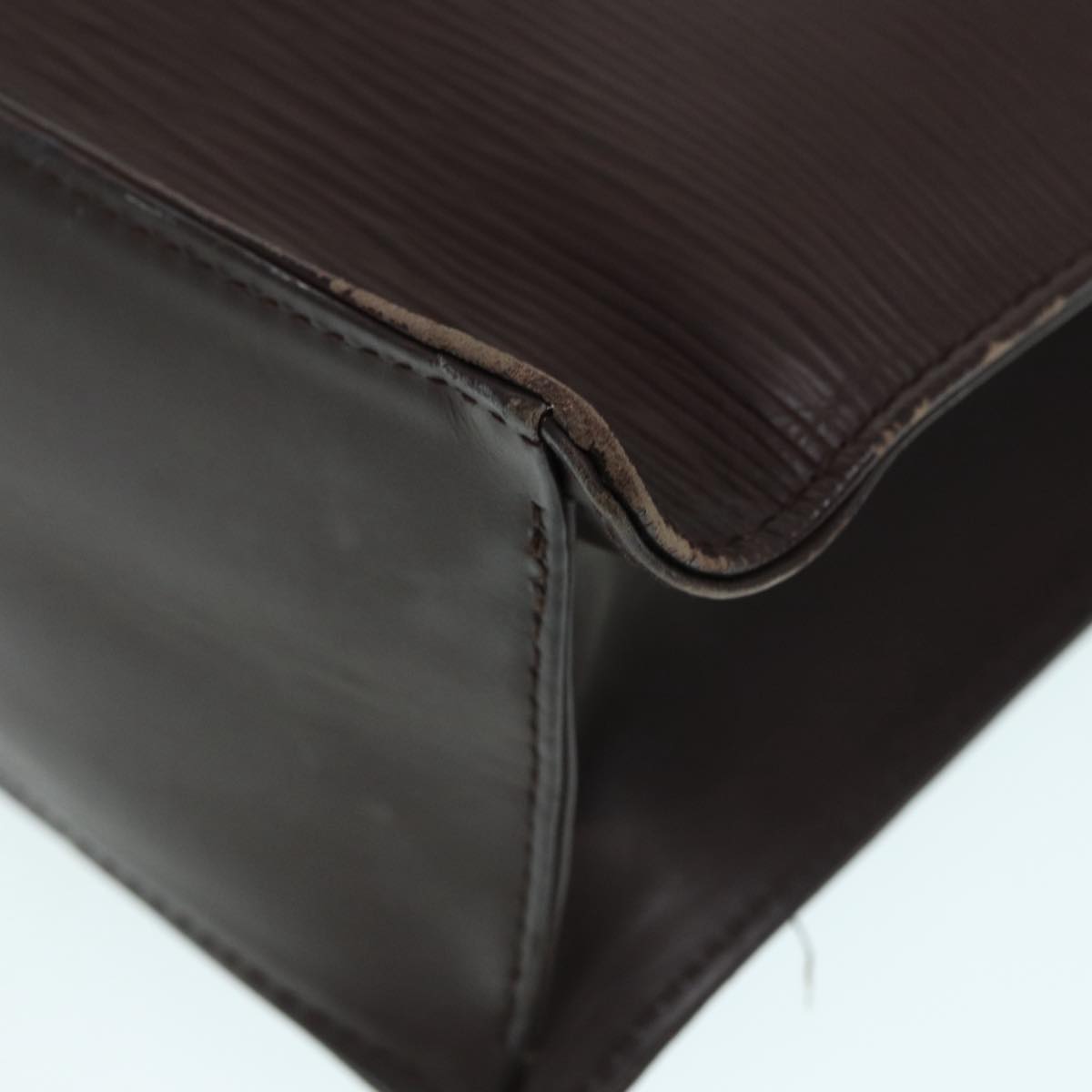 Louis Vuitton Sac Plat Brown Leather Handbag