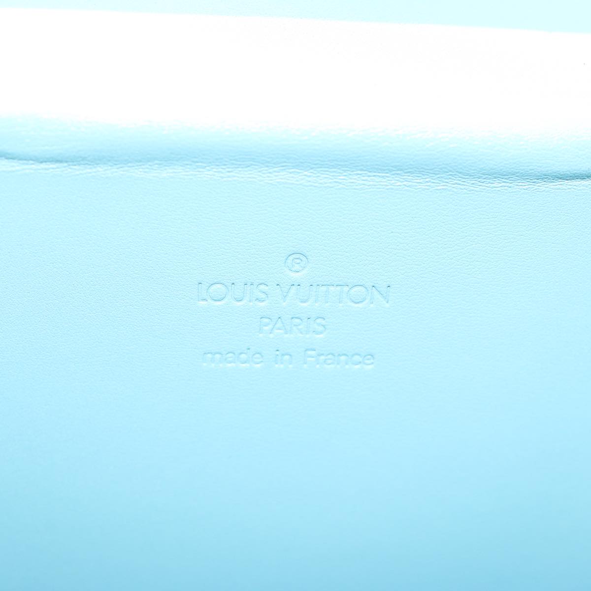 Louis Vuitton Bleecker Green Patent Leather Clutch Bag