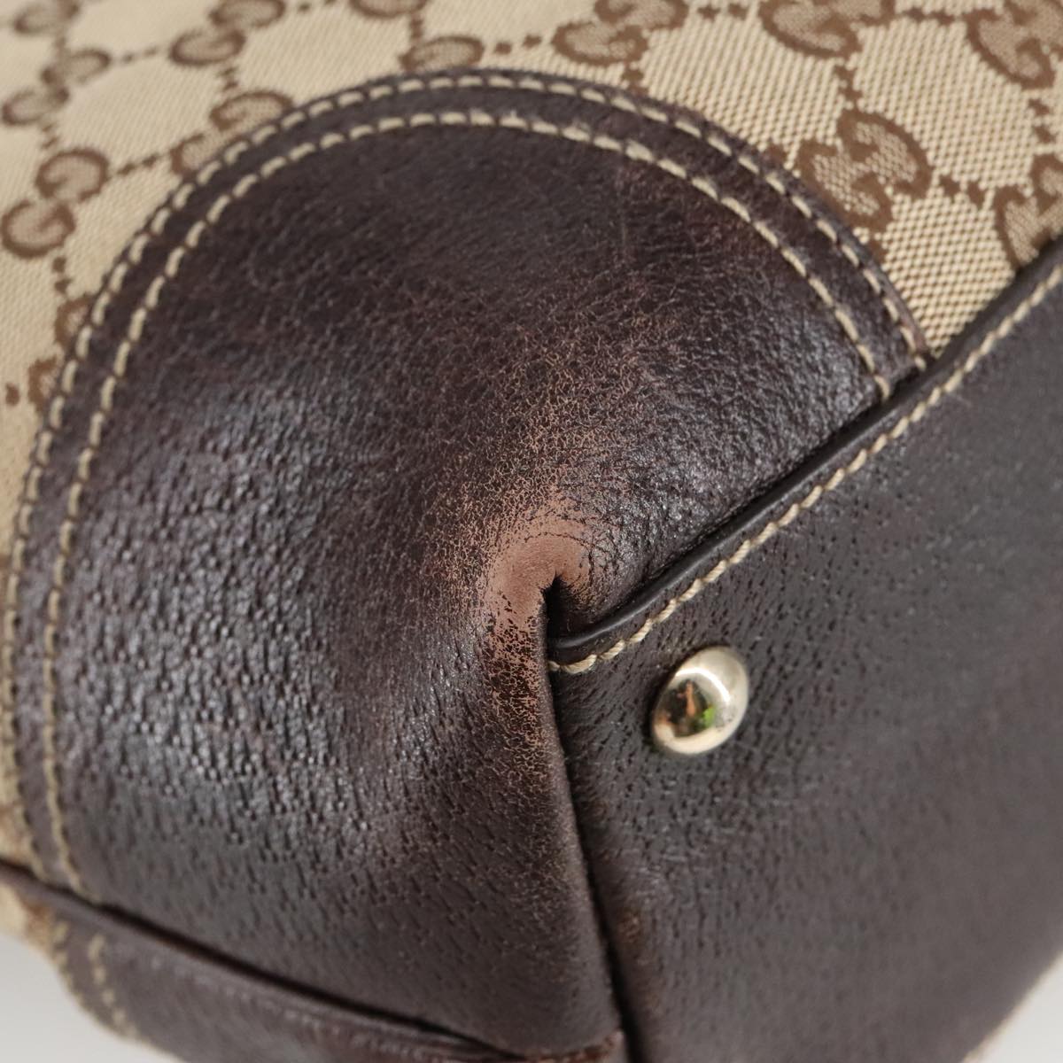 Gucci Sherry Beige Canvas Tote Bag