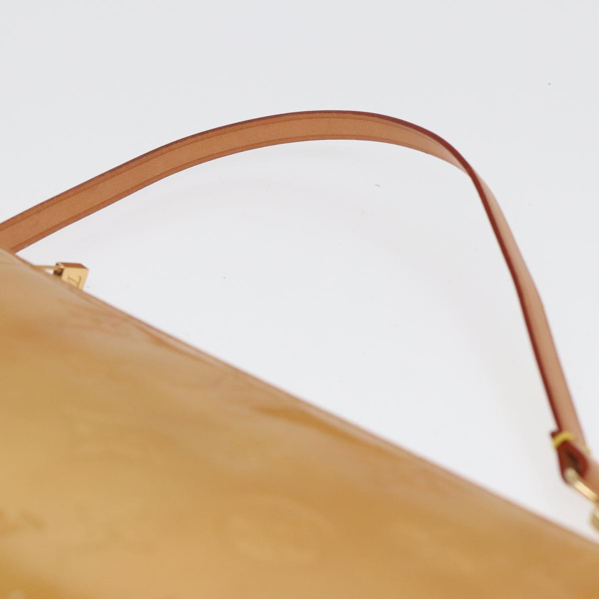 Louis Vuitton Lexington Beige Patent Leather Clutch Bag