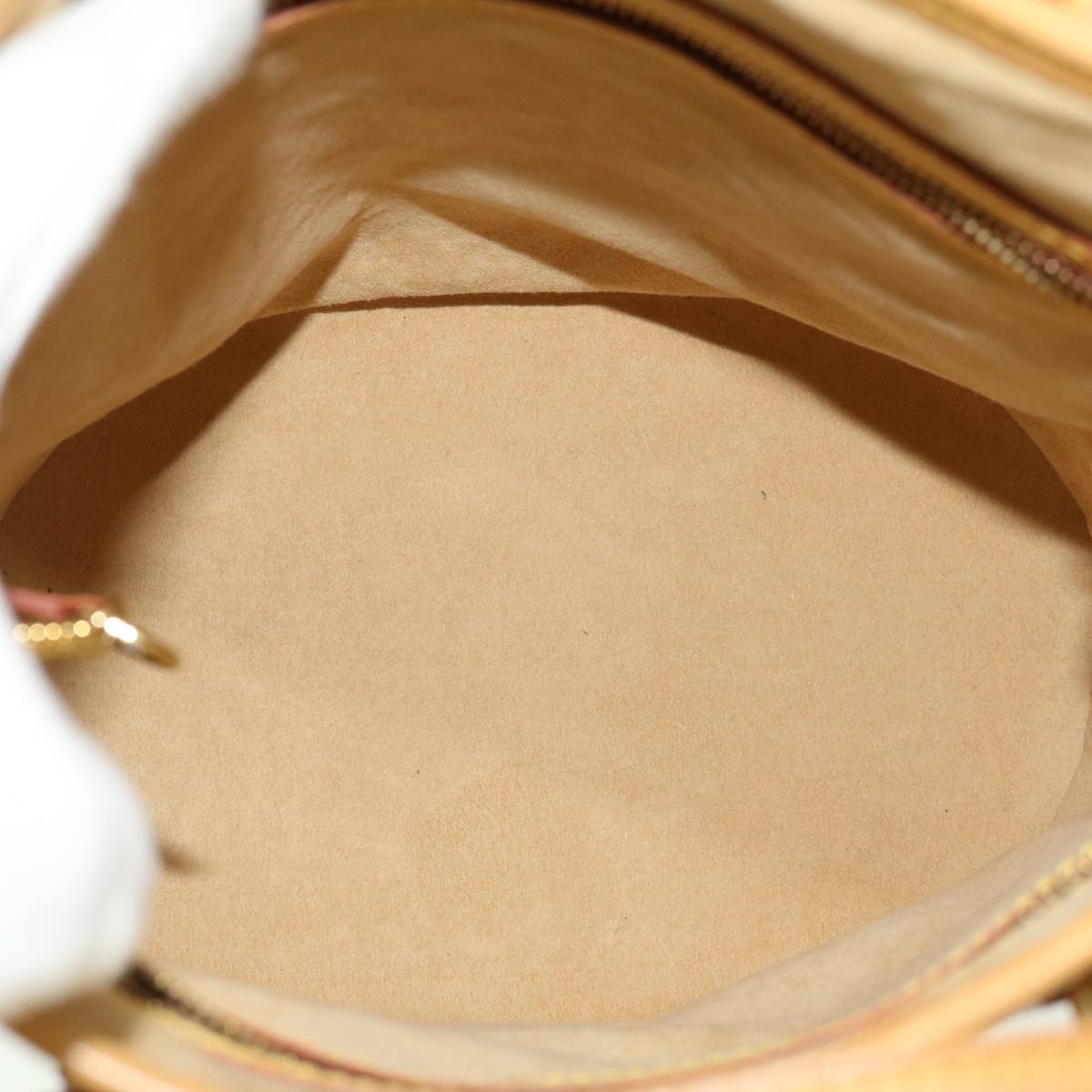 Louis Vuitton Bucket Pm Beige Leather Shoulder Bag