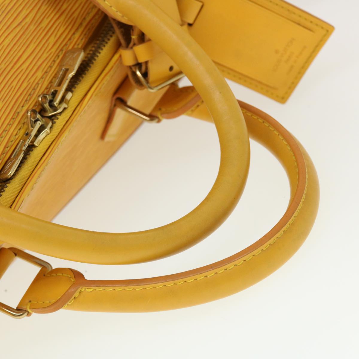 Louis Vuitton Boston Yellow Leather Travel Bag