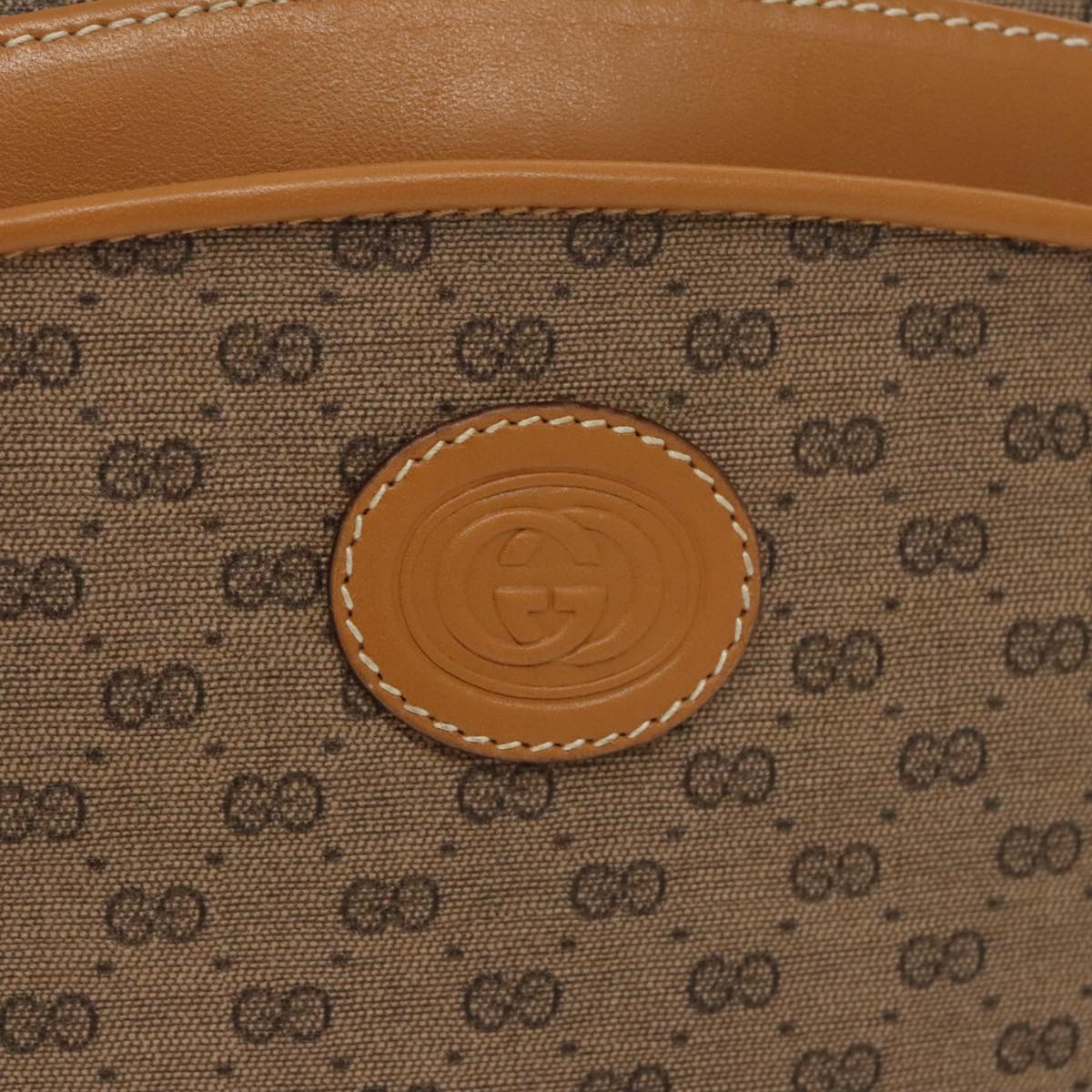 Gucci Micro Small Gg Canvas Brown Canvas Shoulder Bag