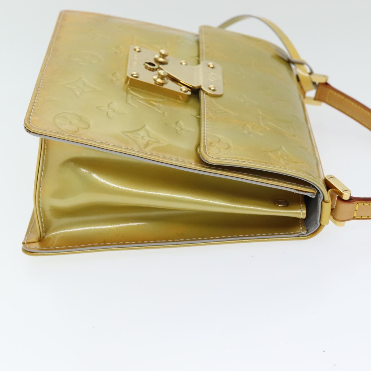 Louis Vuitton Spring Street Khaki Patent Leather Handbag