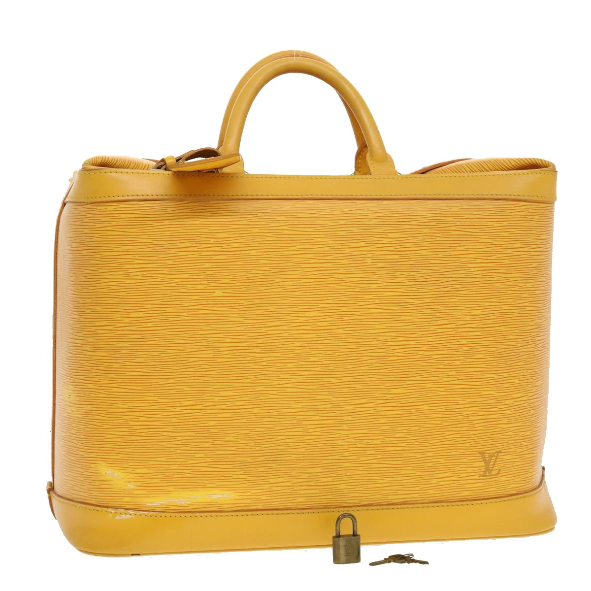 Louis Vuitton Boston Yellow Leather Travel Bag