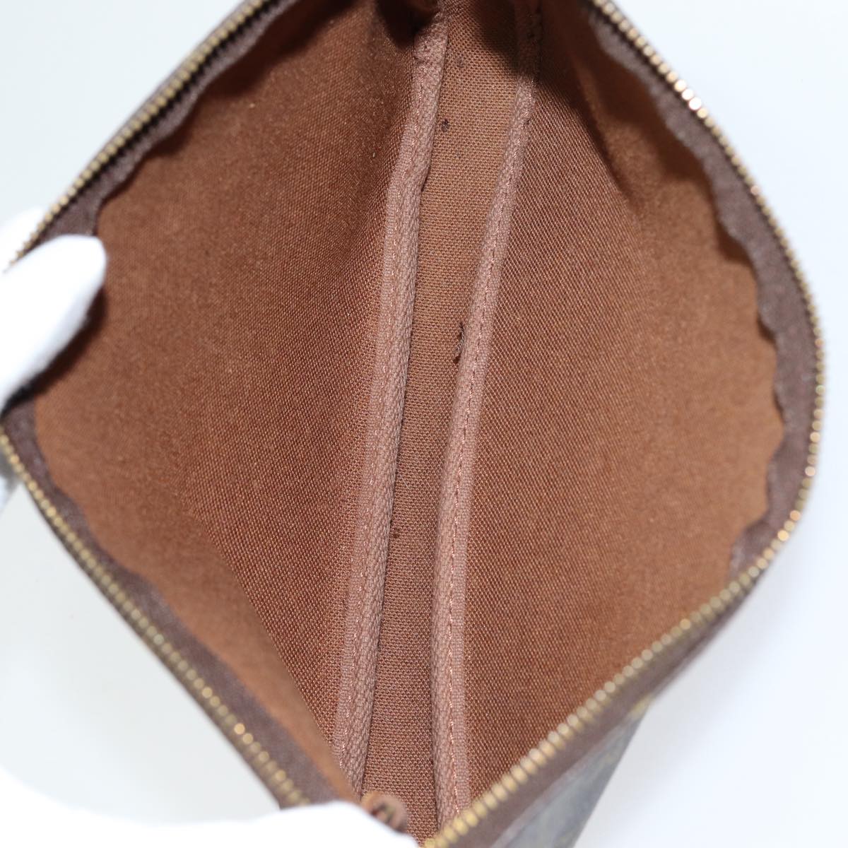 Louis Vuitton Pochette Accessoire Brown Canvas Clutch Bag