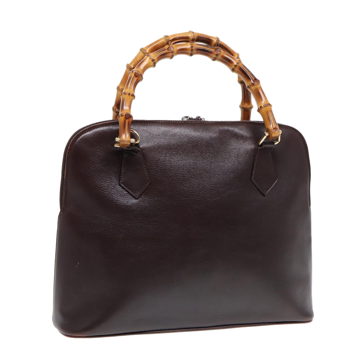 Gucci Bamboo Brown Leather Handbag
