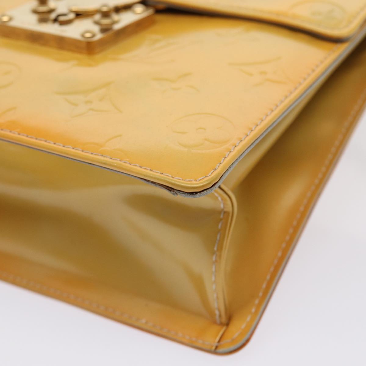 Louis Vuitton Spring Street Camel Patent Leather Handbag
