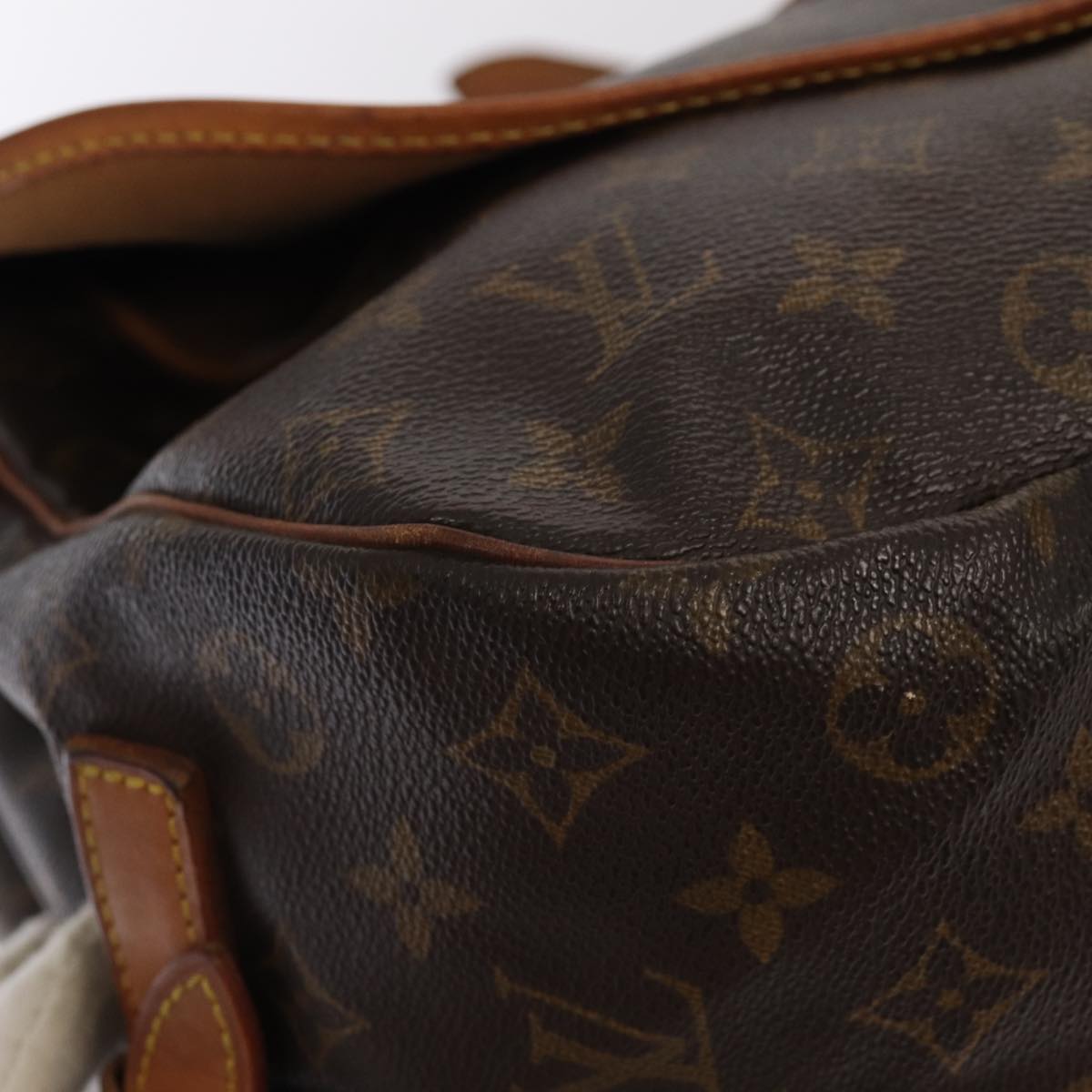 Louis Vuitton Saumur 35 Brown Canvas Shoulder Bag
