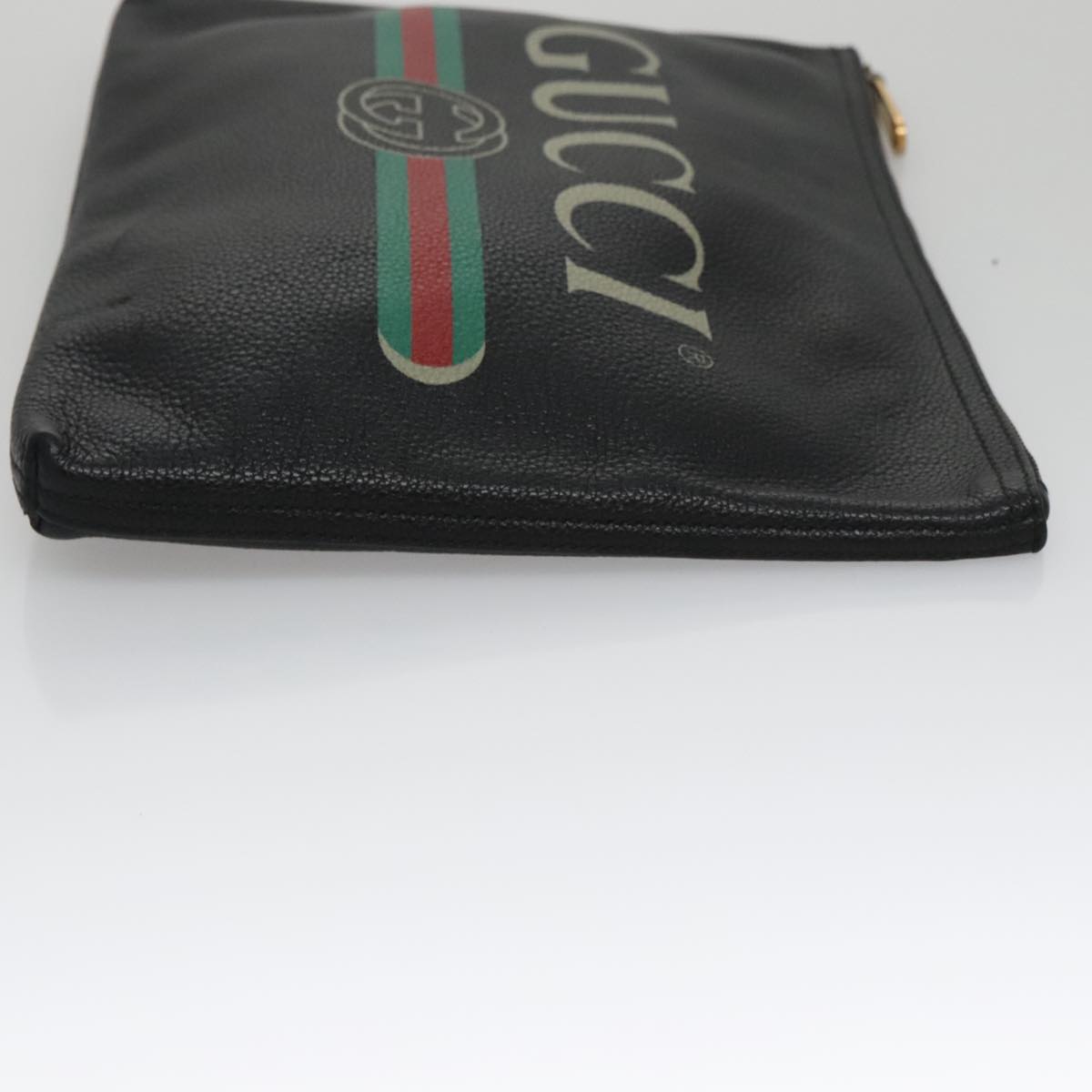 Gucci Imprime Black Leather Clutch Bag