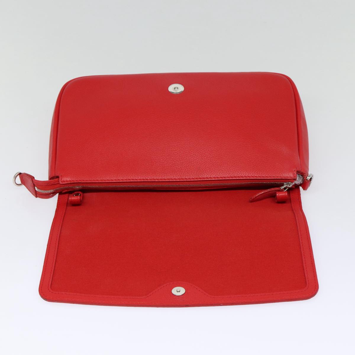 Louis Vuitton Parnassea Red Leather Clutch Bag