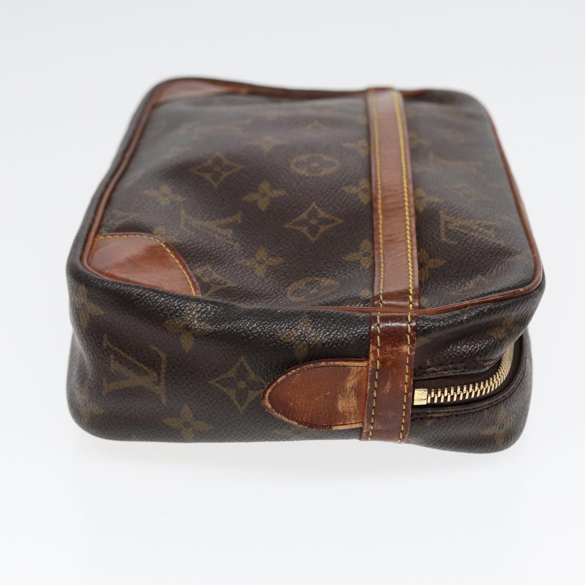 Louis Vuitton Compiegne 28 Brown Canvas Clutch Bag