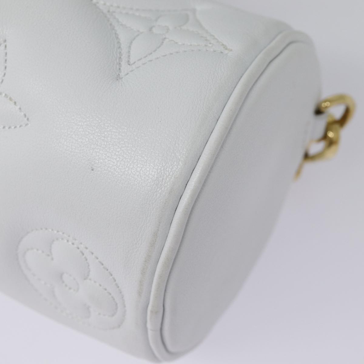 Louis Vuitton Papillon White Leather Handbag
