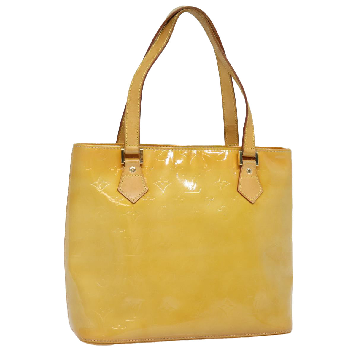 Louis Vuitton Houston Beige Patent Leather Handbag