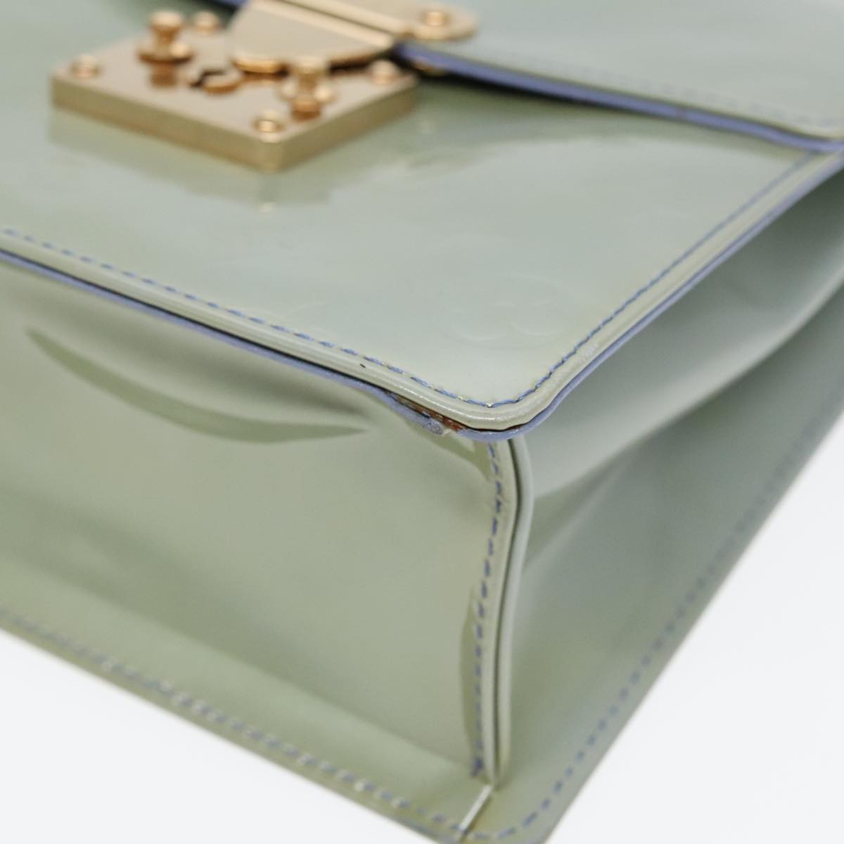 Louis Vuitton Spring Street Grey Patent Leather Handbag