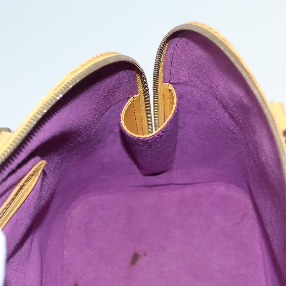 Louis Vuitton Alma Yellow Leather Handbag