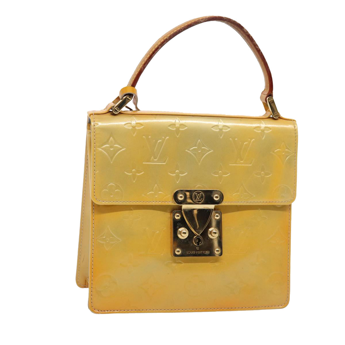 Louis Vuitton Spring Street Camel Patent Leather Handbag