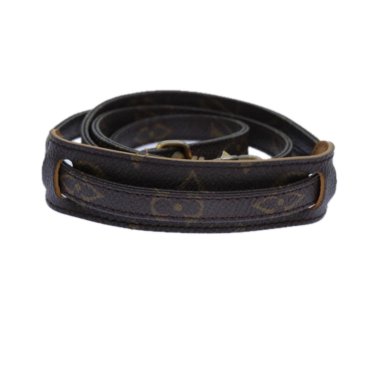 Louis Vuitton Shoulder Strap Brown Canvas Bag Jewelry ()