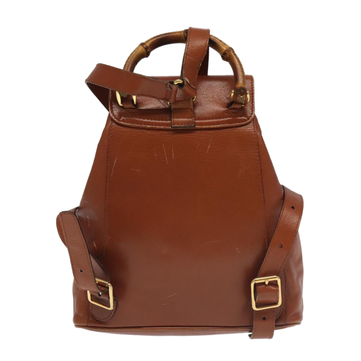Gucci Bamboo Brown Leather Backpack Bag