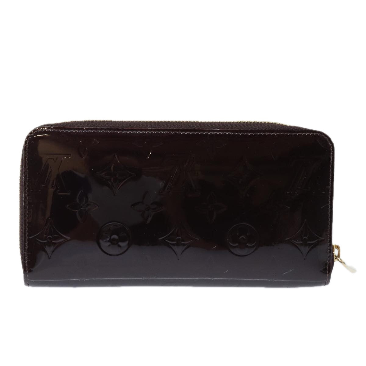 Louis Vuitton Zippy Wallet Brown Patent Leather Wallet