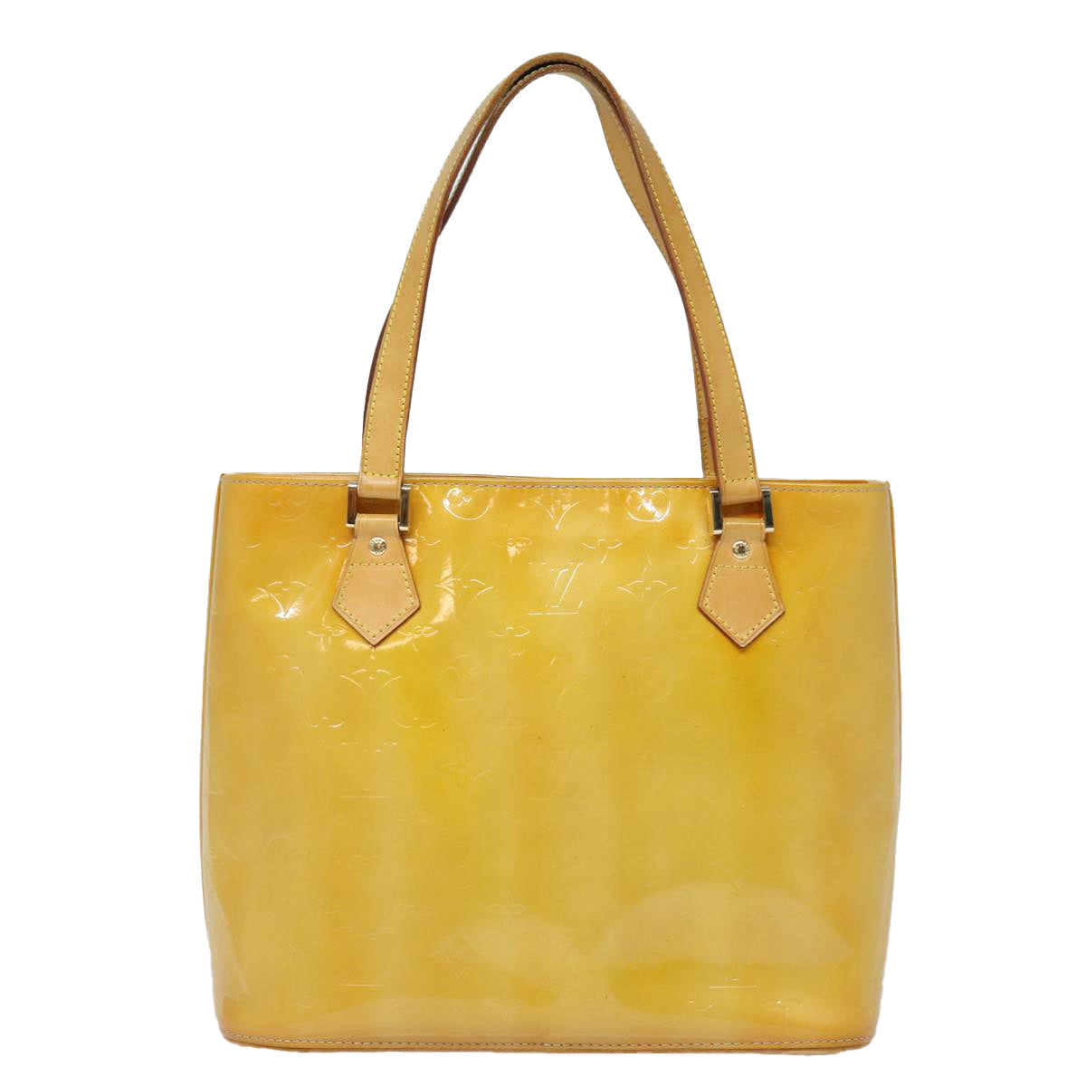 Louis Vuitton Houston Beige Patent Leather Handbag