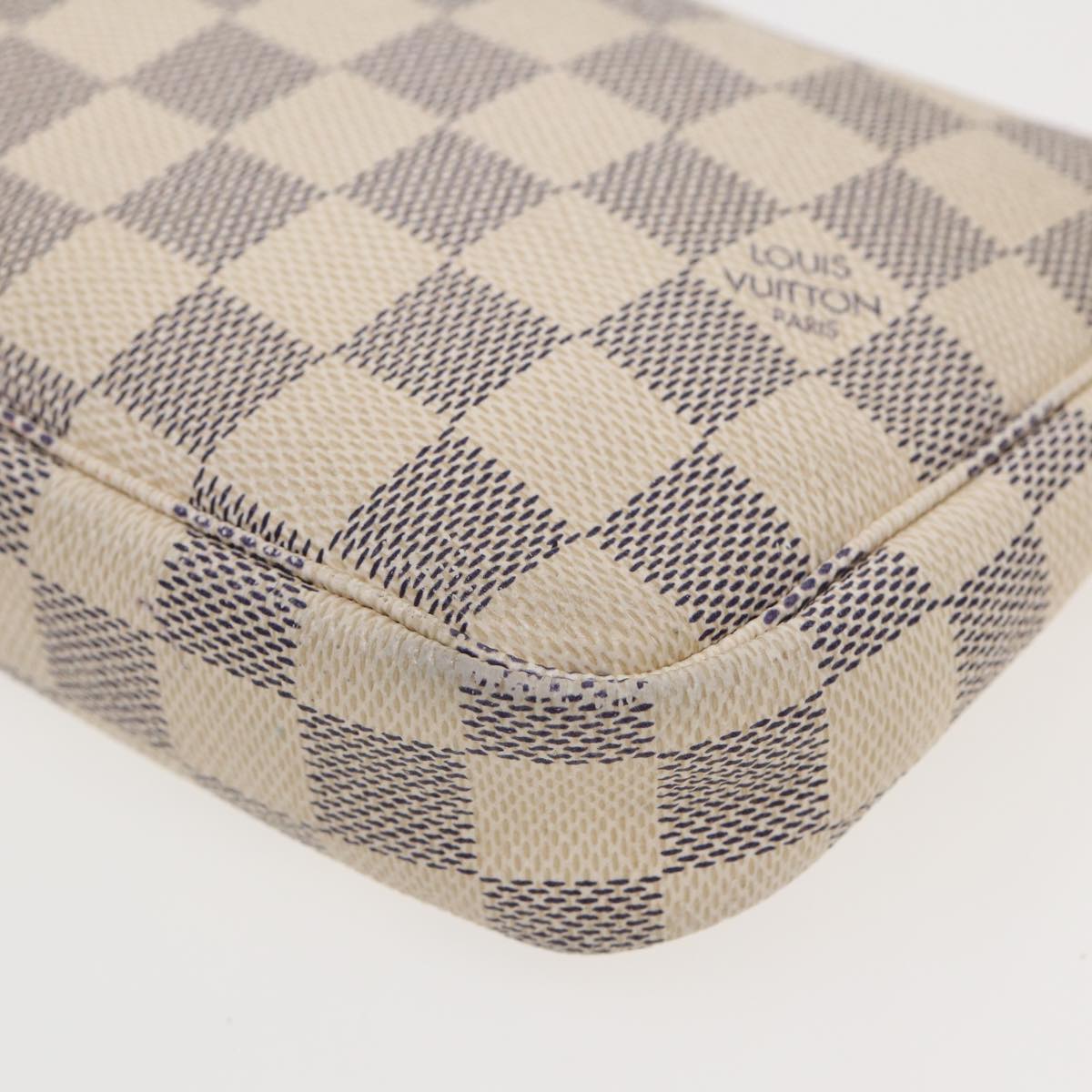 Louis Vuitton Pochette Accessoires White Canvas Clutch Bag