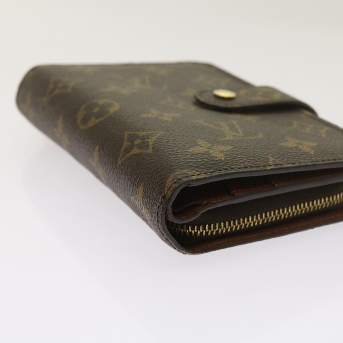 Louis Vuitton Porte Papier Zip Brown Canvas Wallet
