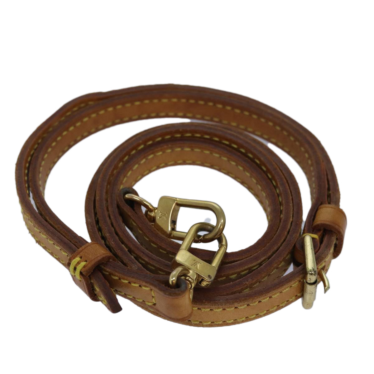 Louis Vuitton Shoulder Strap Beige Leather Bag Jewelry ()