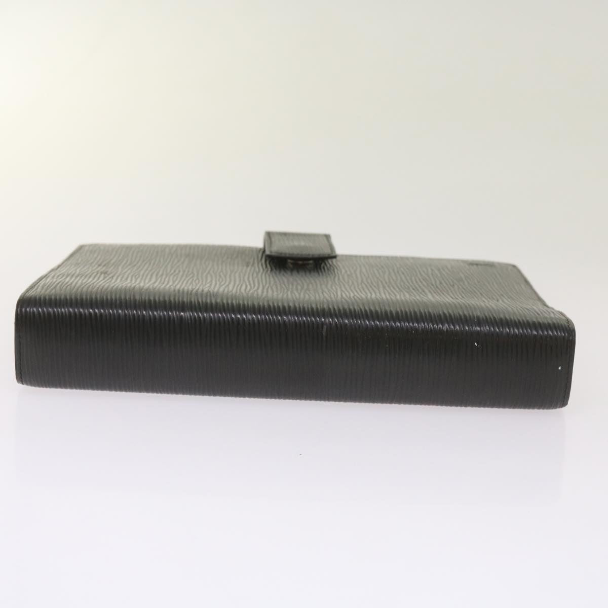 Louis Vuitton Agenda Cover Black Leather Wallet