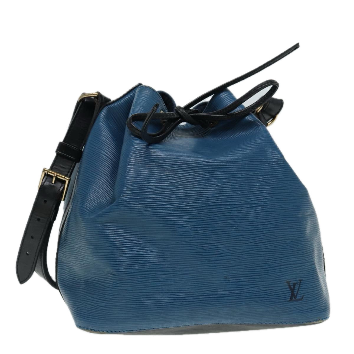 Louis Vuitton Noé Blue Leather Shoulder Bag