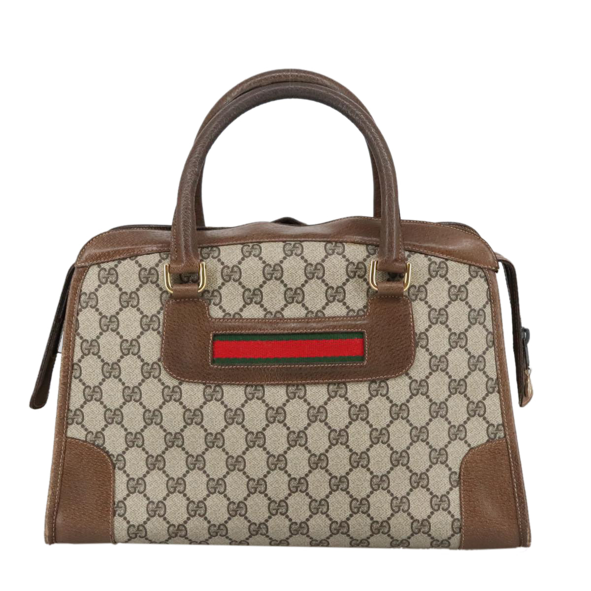 Gucci Sherry Beige Canvas Handbag