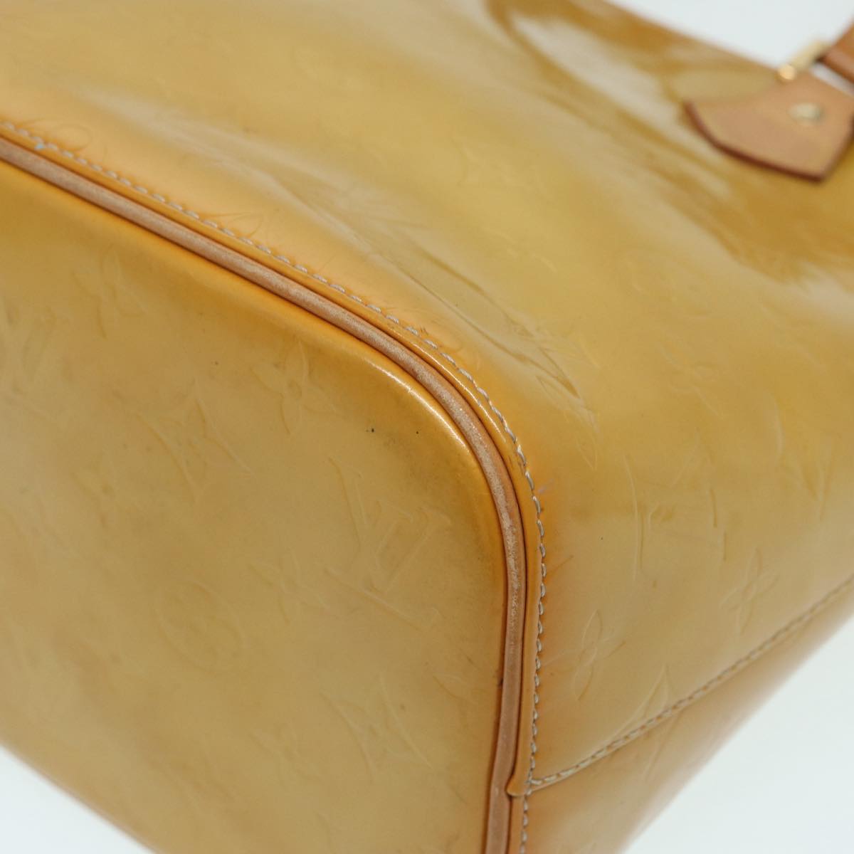 Louis Vuitton Houston Beige Patent Leather Handbag
