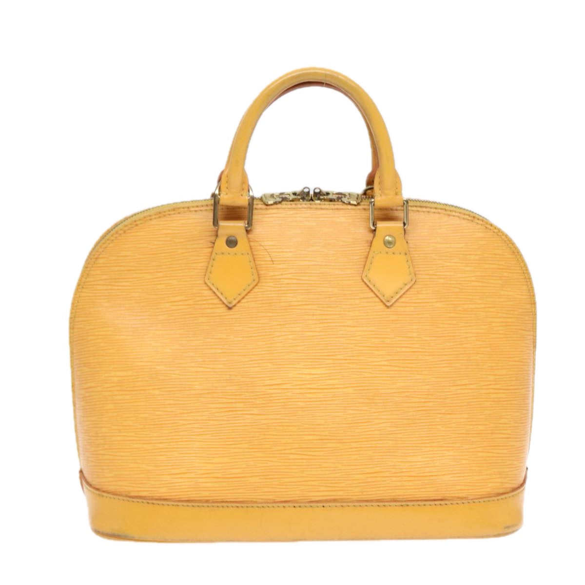 Louis Vuitton Alma Yellow Leather Handbag