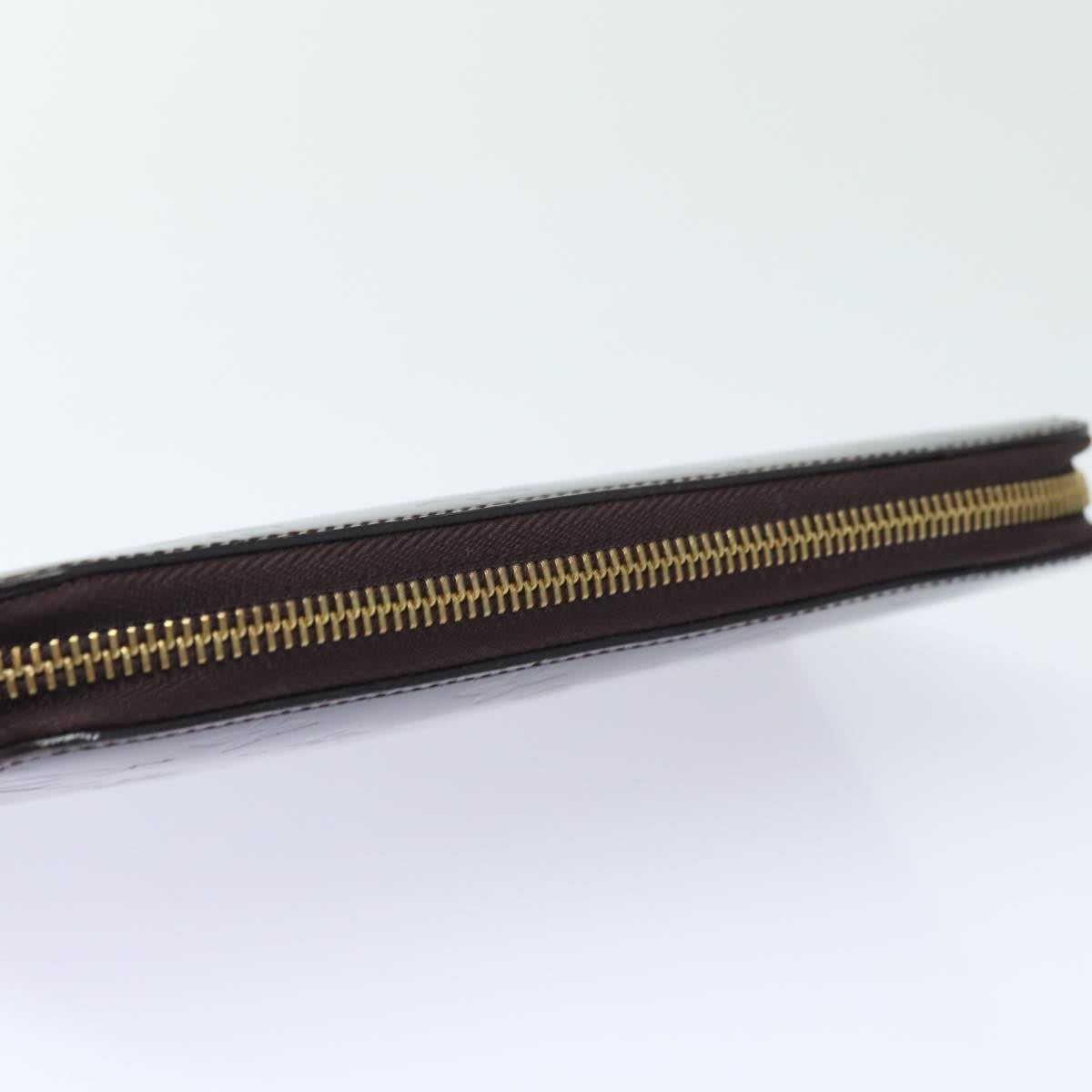 Louis Vuitton Zippy Wallet Brown Patent Leather Wallet